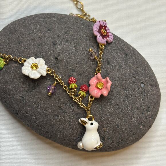 Les Nereides Enchanted Encounters Rabbit Charms Bracelet - Picture 2 of 12